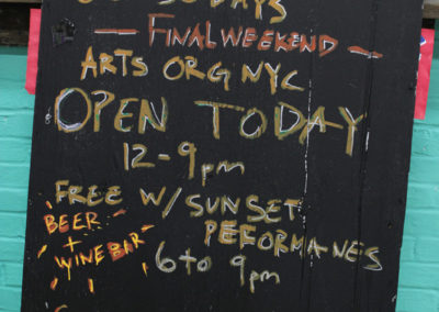 Board for LIC Open Studios. Photo: AO